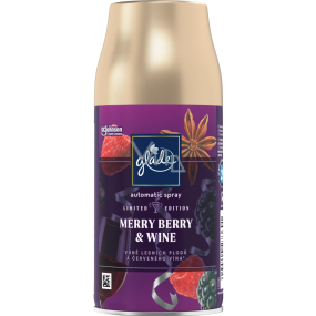 Glade Merry Berry & Wine automatischer Lufterfrischer mit dem Duft von Beeren und Rotwein Ersatzkartusche Spray 269 ml