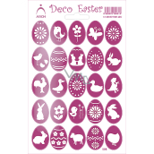 Bogen Ostern dekorative Aufkleber Holographische Eier Rosa 12 x 18 cm