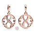 Charms Sterling Silber 925 Infinity Symbol Rose - Mini Medaillon, Anhänger Armband Symbol