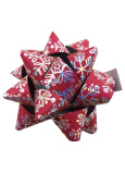 Nekupto Seestern mittel Luxus Rot 6,5 cm