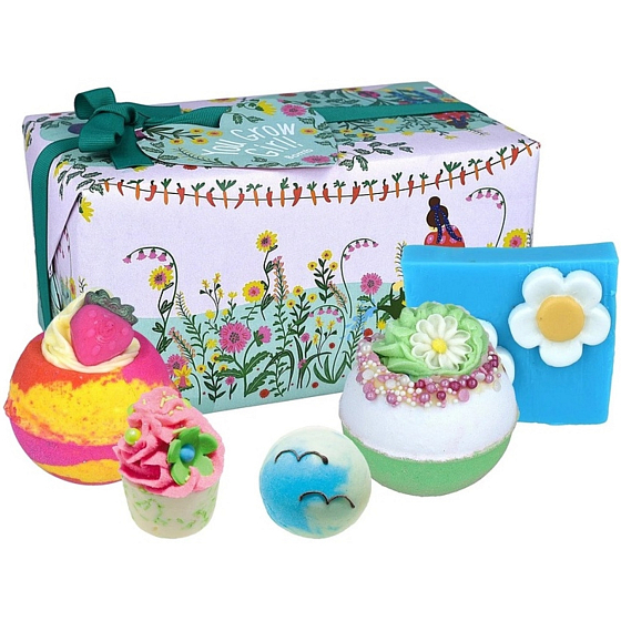 Bomb Cosmetics You Grow Girl Badebutterstift 50 g + Badebutterkugel 50 g + 2x Badesprudelkugel 160 g + Glycerinseife 100 g, Kosmetikset