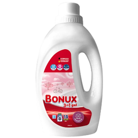 Bonux Color Pure Magnolia 3in1 Flüssigwaschgel für Buntwäsche 18 Dosen 0,9 l