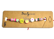 Albi Smiley, Orange, Blumenarmband, verstellbare Größe 1 Stück