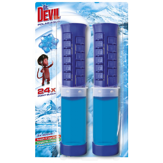 Dr.Devil Polar Aqua 3in1 Point Block WC Punktblock Duopack 2 x 75 ml