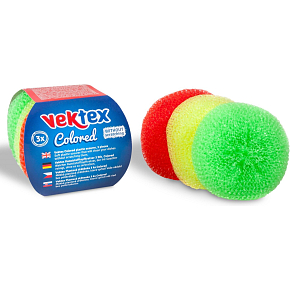 Vektex Kunststoff-Schwamm Colored 3 Stück