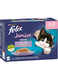 Felix Fantastic Junior kapsičky pro kočky výběr v želé, 12× 85 g