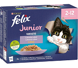 Felix Fantastic Junior kapsičky pro kočky výběr v želé, 12× 85 g