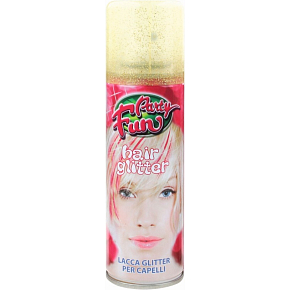 Party Fun Haarspray mit silbernen Glitzer, 125 ml