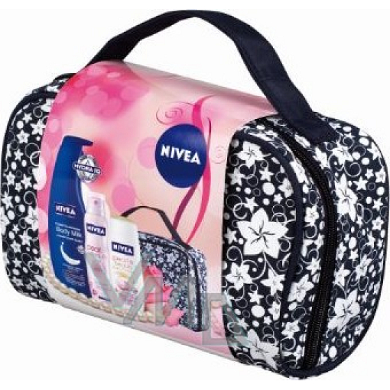 Nivea Kazpearl Körperlotion 400 ml + Duschgel 250 ml + Antitranspirant 150 ml + Beutel, für Frauen Kosmetikset