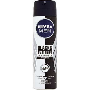 Nivea Men Black & White Invisible Original Antitranspirant, 150 ml