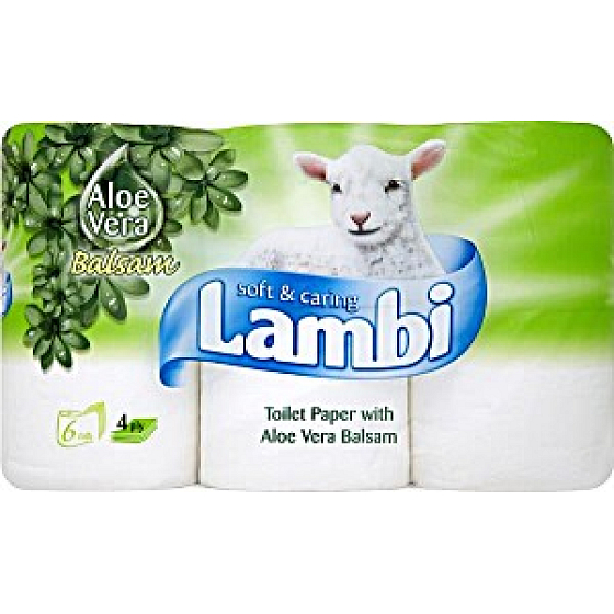 Lambi Balsam Aloe Vera Toilettenpapier 4-lagig 15 Reste 6 Rollen