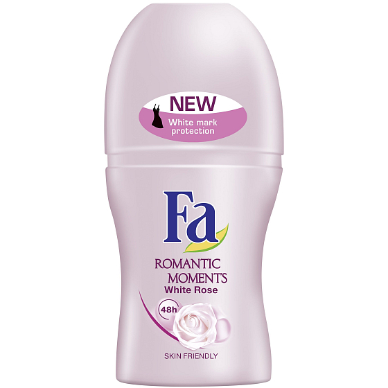 Fa Romantic White Rose Roll-On Ball Deodorant für Frauen 50 ml