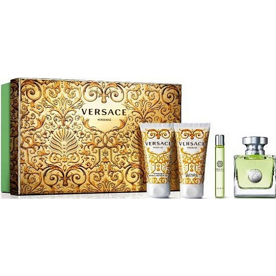 Versace Versense Eau de Toilette 50 ml + Körperlotion 50 ml + Duschgel 50 ml + Rollerball 10 ml, Geschenkset für Frauen