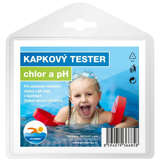 Drop-Drop-Tester, um herauszufinden, wie Poolwasser behandelt wird - pH- und Chlor-120-Tests