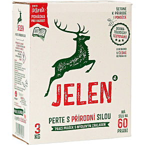 Jelen Waschpulver mit Seifenbasis, 60 Waschladungen, 3 kg
