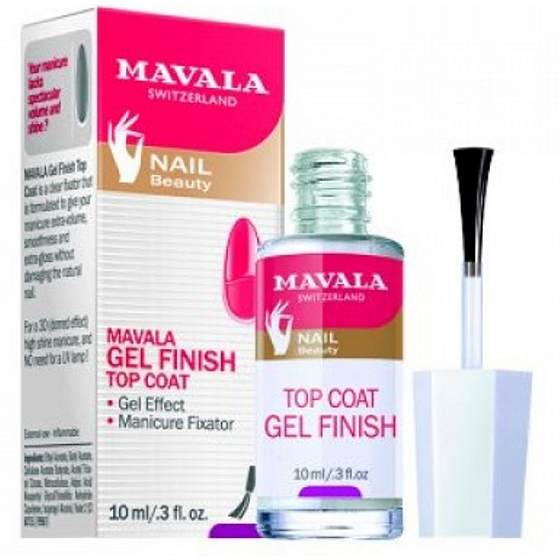 Mavala Gel Finish Top Coat Überlack mit Gel-Effekt verhindert das Absplittern der Nägel und das vorzeitige Abblättern des Lacks 10 ml