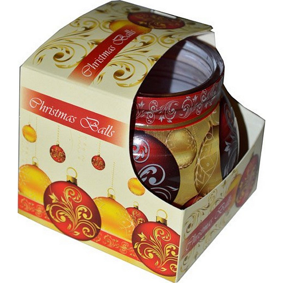 Lassen Sie Weihnachtskugeln aromatische Kerze in Glas 80 g