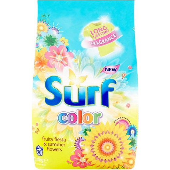Surf Color Fruity Fiesta & Summer Flowers Waschpulver für farbige Wäsche 20 Dosen 1,4 kg