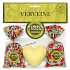 Le Chatelard Verbena und Lemon Stoffbeutel gefüllt mit duftender Mischung 2 x 18 g + Marselle herzförmige Toilettenseife 100 g, Kosmetikset