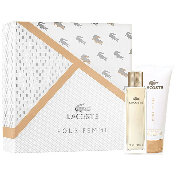 Lacoste pour Femme parfümiertes Wasser 50 ml + Körperlotion 100 ml, Geschenkset