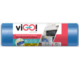 viGO! Müllsäcke einziehbar blau, 12 µ, 35 Liter 50 x 60 cm 15 Stück