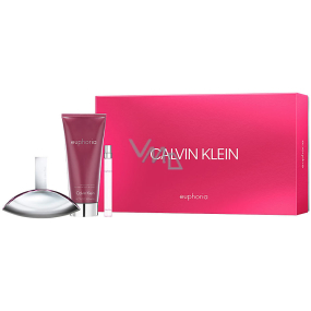 Calvin Klein Euphoria parfümiertes Wasser für Frauen 100 ml + Körperlotion 200 ml + Eau de Toilette 10 ml, Geschenkset