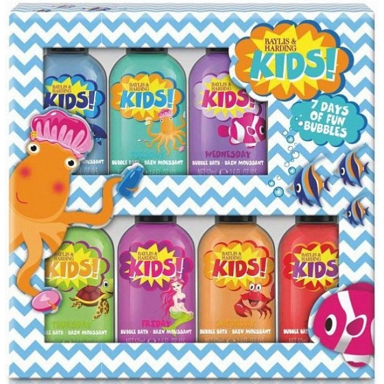 Baylis & Harding Kids Badeschaum für Kinder 7 x 50 ml, Kosmetikset