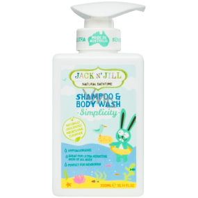 Jack N Jill BIO Einfachheit Einfachheit 2in1 Duschgel und Shampoo für Kinder Spender 300 ml