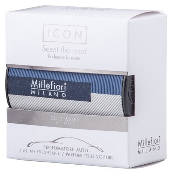 Millefiori Milano Icon Kaltes Wasser - Kaltwasser Autoduft Textil Geometrische Gerüche bis zu 2 Monaten 47 g