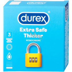 Durex Extra Safe Dickeres Latexkondom, dicker, Nennbreite: 56 mm 3 Stück