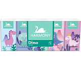 Harmony Dino 3-lagige Taschentücher für Kinder, 10× 10 Stück