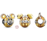 Charme Sterling Silber 925 Disney Mickey Mouse Kürbis geformt Perle auf Halloween Armband