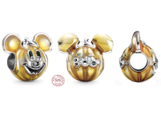 Charme Sterling Silber 925 Disney Mickey Mouse Kürbis geformt Perle auf Halloween Armband