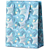 Emocio Geschenkpapier Tasche 18 x 23 cm Weihnachtsstern blau
