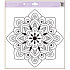 Schablone für Klebefolie für Glasmalfarben Mandala gefüllter Kreis 30 x 33,5 cm