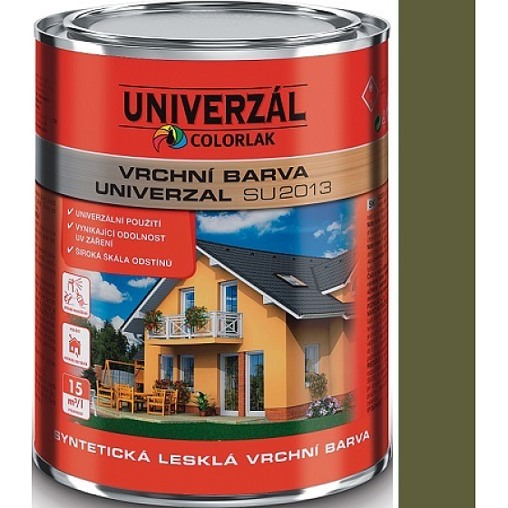 Colorlak Universal SU2013 synthetischer glänzender Decklack Grün Khaki 0,6 l