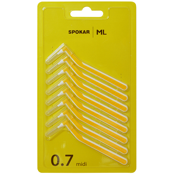 Spokar ML Interdentalbürsten L 0,7 mm Midi, 8er-Set