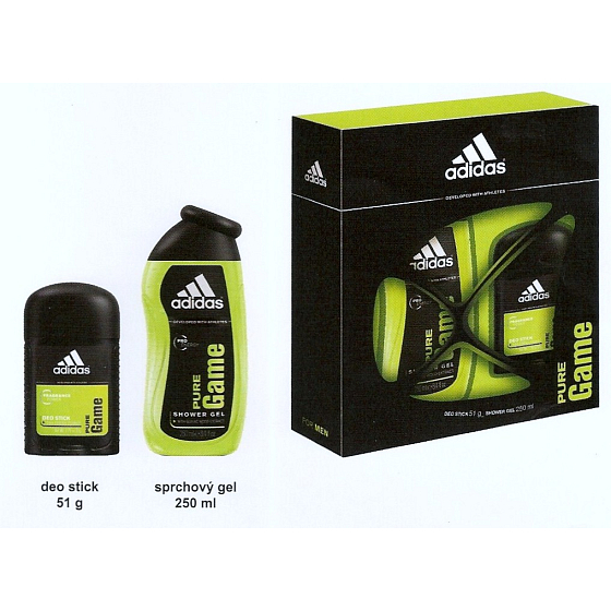 Adidas Pure Game Deo-Stick 51 g + Duschgel 250 ml, Kosmetikset für Männer