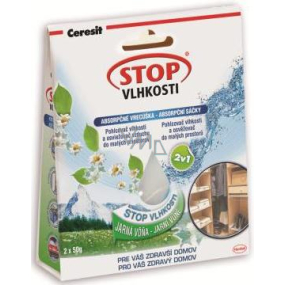 Ceresit Stop Feuchtigkeit Federduft-Feuchtigkeitsabsorber für kleine Räume 2 x 50 g