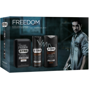 Str8 Freedom Aftershave 50 ml + Deodorant Spray 150 ml + Duschgel 250 ml, Geschenkset