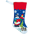Weihnachtsmann / Weihnachtsmann Weihnachtsstrumpf mit Schneemann oder Weihnachtsmann für Geschenke blau 47 cm 1 Stück