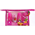 Idc Institute Fruit & Care Black Plum, Orange and Strawberry Reiseset Duschgel 70 ml + Shampoo 70 ml + Körperlotion 50 ml + Peeling 50 ml + Etui, Kosmetikset