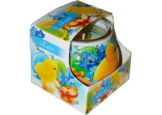 Geben Sie Easter Blue dekorative aromatische Kerze in Glas 80 g