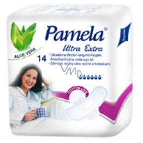 Pamela Ultra Extra Cotton Wie Damenbinden mit Flügeln 14 Stück