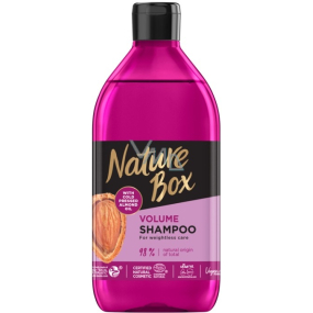 Nature Box Mandel Volumen Shampoo für Haare mit 100% kaltgepresstem Mandelöl, geeignet für Veganer 385 ml