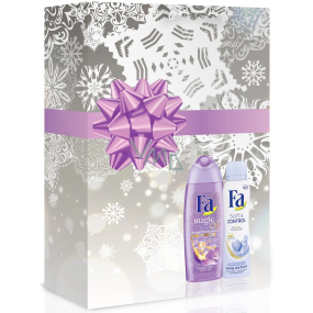 Fa Magic Oil Purple Orchid Scent Duschgel 250 ml + Soft & Control Deodorant Spray für Frauen 150 ml, Kosmetikset
