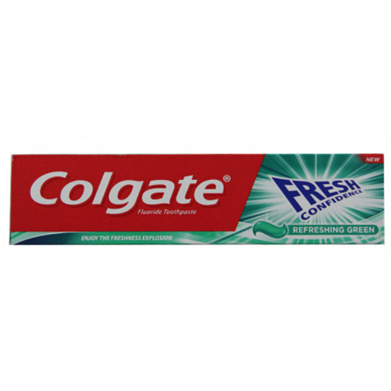 Colgate Fresh Confidence Mint Zahnpasta mit Fluorid erfrischendem Grün 100 ml