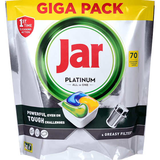 Jar Platinum All in One Lemon Geschirrspüler Kapseln 70 Stück