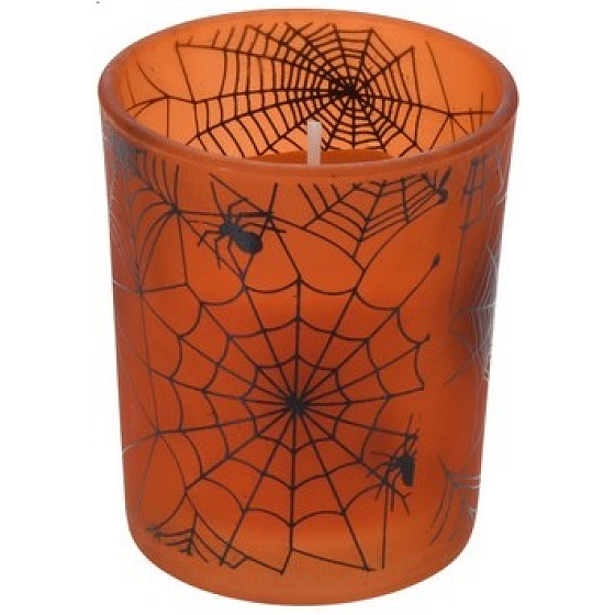 Emocio Halloween Duftkerze im Glas orange 70 mm