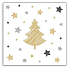 Aha Papierservietten 3 Lagen 33 x 33 cm 20 Stück Weihnachtsbaum, Sterne